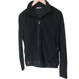 Auth Prada Linea sport black jacket light runner zip up windbreaker M (fitted L)